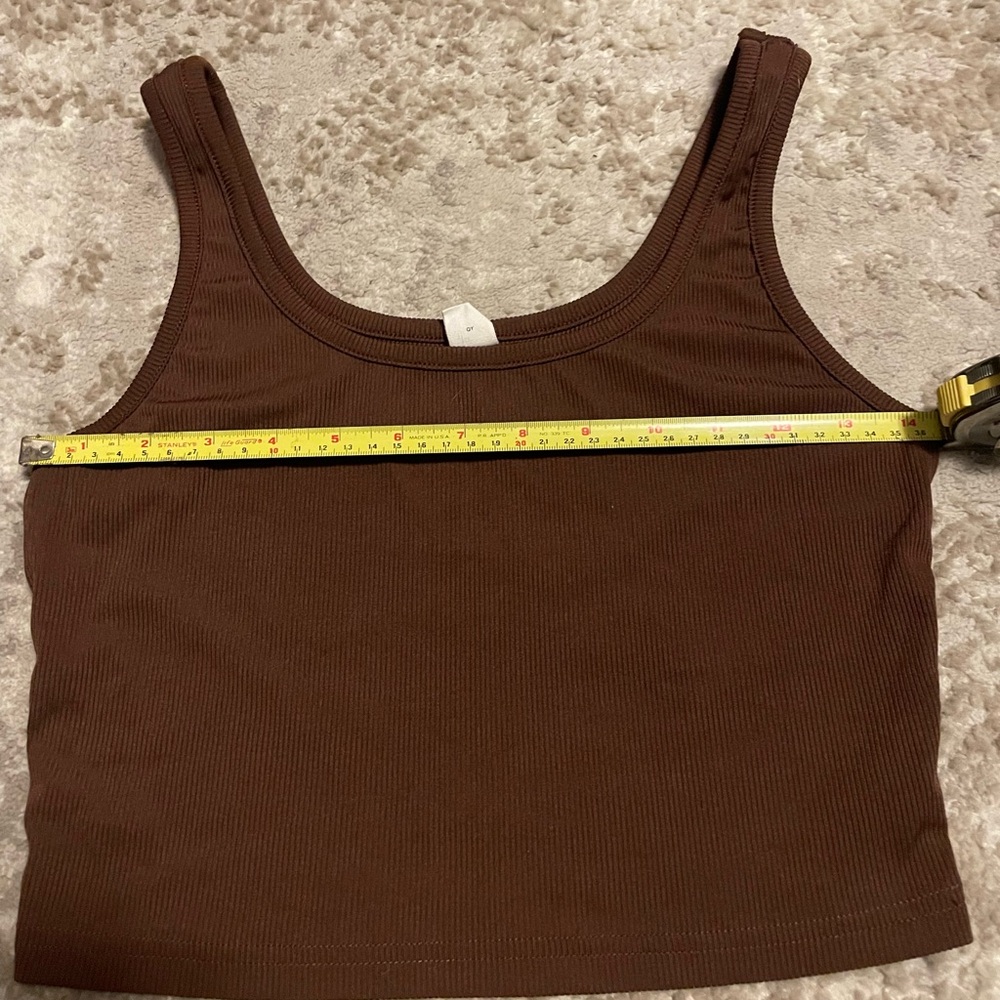 SHEIN Chocolate Ribbed Tank Top - Picture 3 of 5